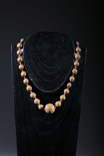Collana perle terracotta - collana,