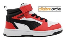 SCARPE BAMBINO/BAMBINA PUMA REBOUND V6 MID- 396542-03 col. bianco/rosso