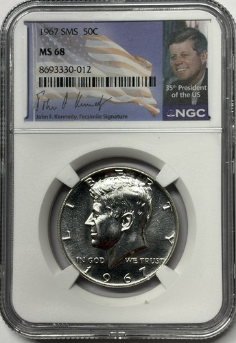 1967 sms ngc ms68 - ngc, kennedy