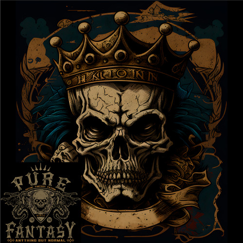 Vintage gothic skull king - vintage,