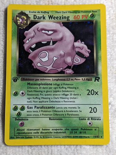 Carta pokémon dark weezing - dark,