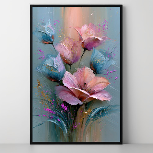 Stampa artistica con petali