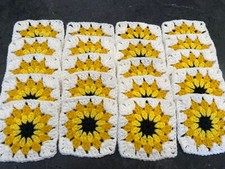 Lotto 20 sacchetti da lancio blocco 5" uncinetto GIRASOLE GRANNY SQUARES afghani