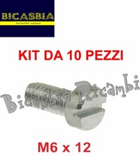 17809 - 10 VITE TESTA CILINDRICA TAGLIO FISSA M6x12 FISSA COPERCHI VENTOLA VESPA
