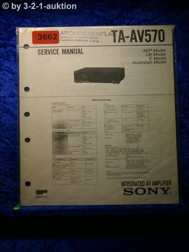 Sony service manual - service, ta