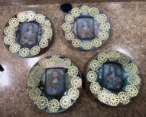 Piatti decoupage vintage - decoupage,