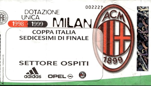 Biglietto stadio milan - stadio, coppa