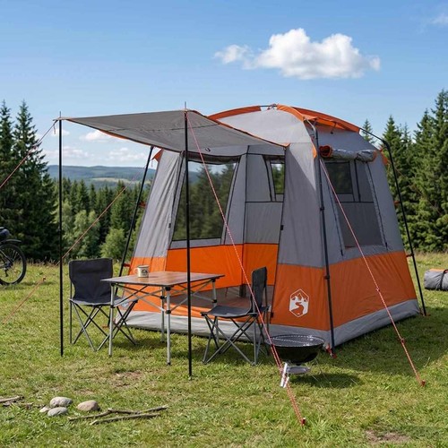 Tenda party grigio arancione - grigio, e