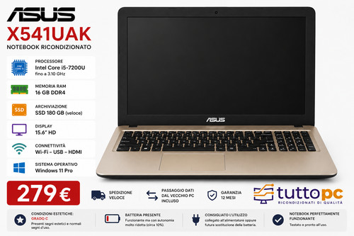 Notebook asus x541uak 16gb - x541uak,