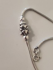 Cavigliera serpente argento