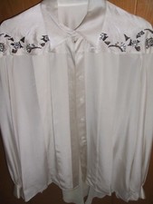 pure silk blouse white-beige