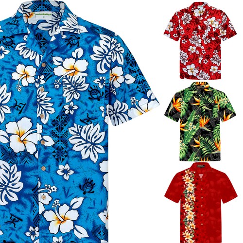 Camicia uomo hawaiana 100 - camicia, /
