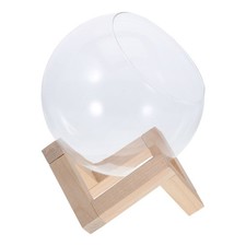 1 set di terrario in con supporto in legno, fioriera per