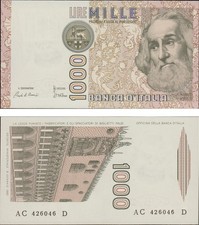 1000 LIRE MARCO POLO C 14/3/1984 FDS FIOR DI STAMPA