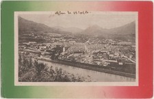 TRENTO - PANORAMA - TRENTO LIBERATA - AL RETRO POESIA DI U.DEBIASI 1916