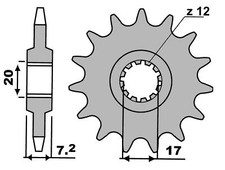 600M Z11 Pignone cat. 420 z=11 C4 Yamaha TZR 50 Minarelli AM6 07/13