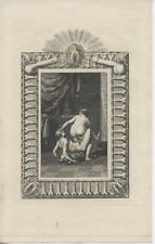 SCENA EROTICA LICENZIOSA PENE E FICA ACQUAFORTE ORIGINALE DI ARTISTA PRIMO '900