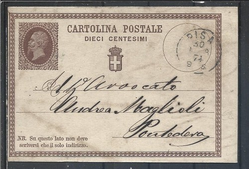 1874 varieta 10c intero - varieta,