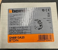 bTicino Interruttore magnetotermico differenziale GN8813A 1P+N tipo A - In= 20A 