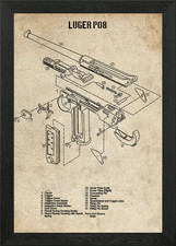 luger p08 poster arte da