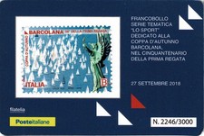 2018 TESSERA FILATELICA UNIF. n. 1353 BARCOLANA REGATA MF132719