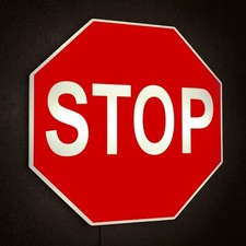 U.S. STOP ROAD SIGN LED