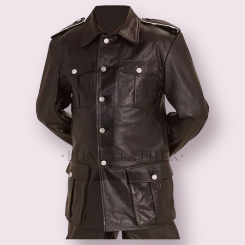 Cappotto uomo pelle polizia