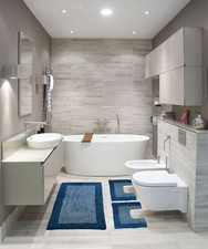 Set di tappeti da bagno AMBRE, 3 pezzi, 100% cotone idrofilo superassorbente