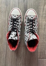 Converse All Star Scarpe Sportive Unisex - Fondo Grigio con cuori, EU 37.5