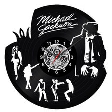 OROLOGIO IN VINILE DA PARETE SU LP 33 GIRI MICHAEL JACKSON 8 REALIZZATO A MANO