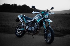 KIT ADESIVI GRAFICHE "SIDE 02 WTEAL" compatibile con Yamaha XT 660 X 2007 - 2019