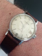 CLAMA SWISS MADE CAL FELSA 34MM orologio vintage uomo MECC FUNZ CASSA ROVINATA 