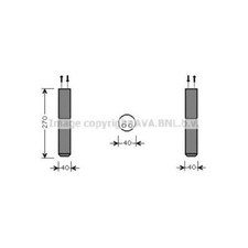 AVA QUALITY COOLING Essiccatore Aria Condizionata Alluminio Per Renault Clio III