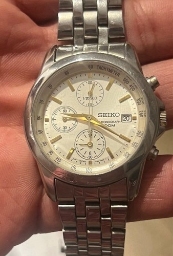 Seiko cronografo quadrante oro