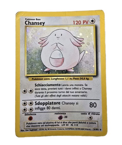 Carta pokemon chansey rara - carta,