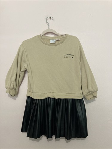 Vestito felpa zara ecopelle - ecopelle, a