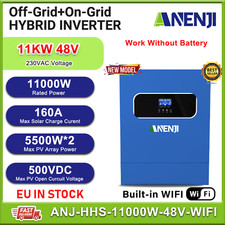 11KW Ibrido Inverter Solare On-Grid Off-Grid 2*MPPT 160A 48V 500V WIFI integrato