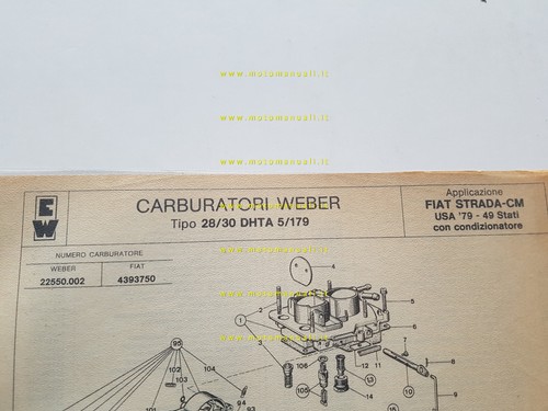 Weber carburatore dhta - carburatore, 28/30