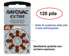 120 pile RAYOVAC EXTRA 312 per apparecchi acustici protesi acustiche