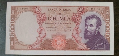 10000 lire michelangelo - lire,