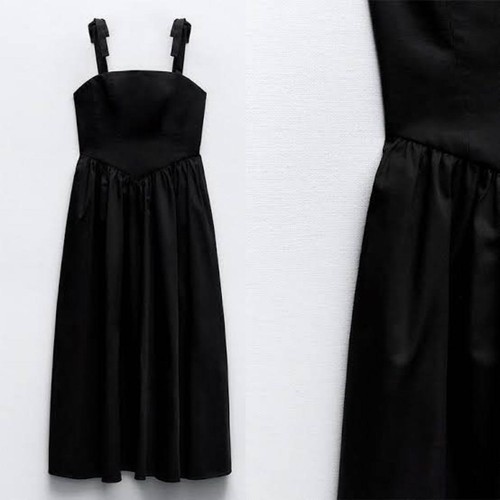 Zara long dress with bow - long,