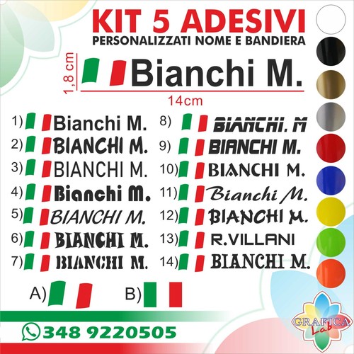 Kit adesivi decal nome - adesivi,