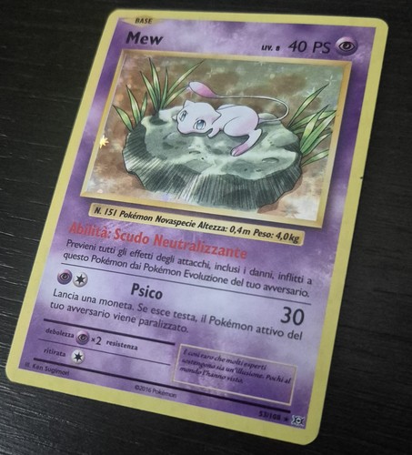 Carta pokemon mew holo - carta,