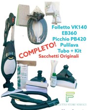 FOLLETTO VK140 COMPLETO HD40 BATTITAPPETO PICCHIO LAVAPAVIMENTI TUBO ACCESSORI