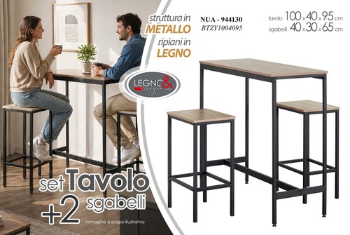 Set tavolo moderno bar alto