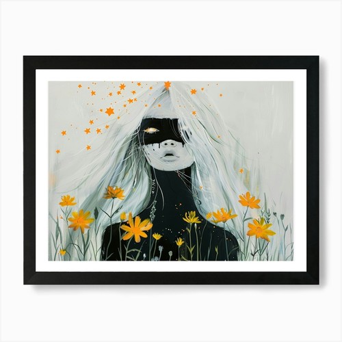 Stampa artistica ragazza - , in