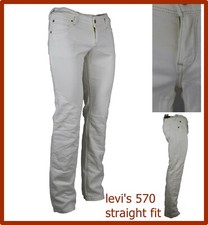 levi's 570 jeans da donna levis pantaloni bianchi elasticizzati vita bassa 42 44