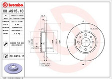 COPPIA DISCHI FRENO BREMBO 08.A915.11  per ALFA ROMEO MITO (955_)