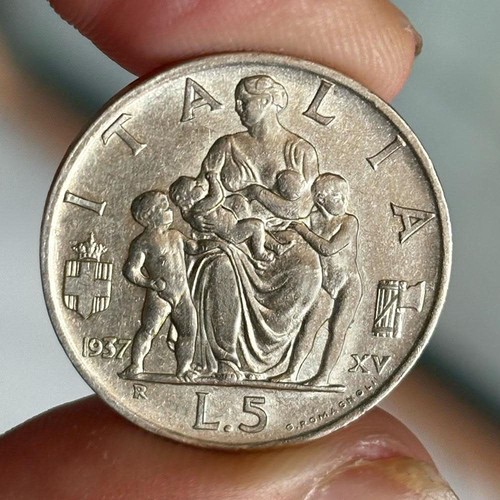Lire 1936 famiglia argento - lire,