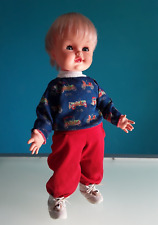 "SEBINO" "Angelino" bambola vintage, anni 60, vinile e pezza, altezza 60 cm.